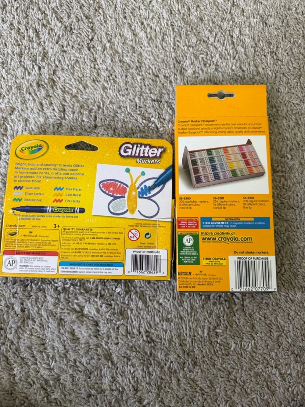 Crayola Yellow & Green Packs with Multicolor Markers
